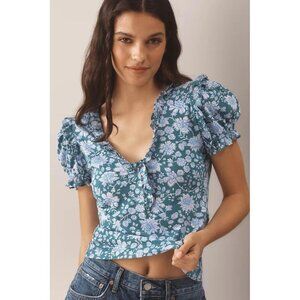 Maeve Blue Floral Blouse